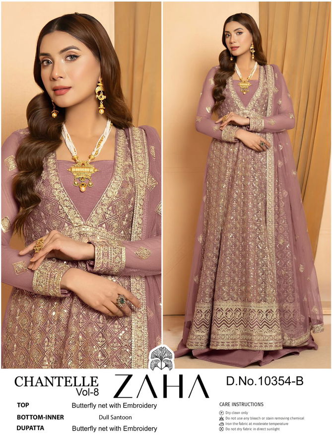 Chantelle Vol 8 A And B By Zaha Pakistani Suits Wholesale Shop In Surat
